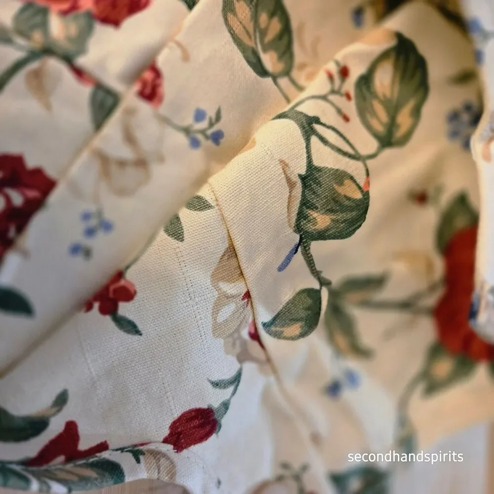 Longaberger Heirloom Floral Little Market Basket Over the Edge Liner #20106156